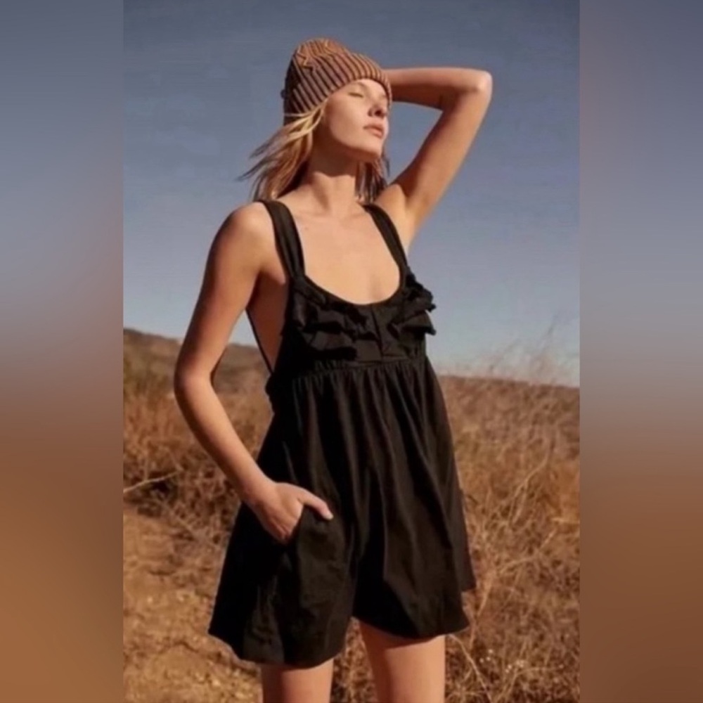 Free People Beach Black Valley Mini In Black Sz XS